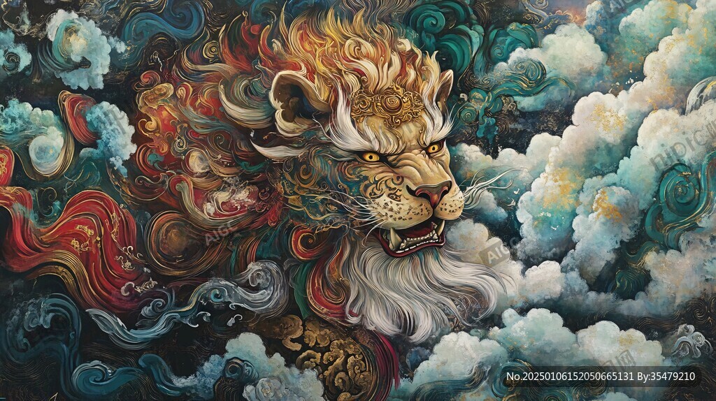 醒狮包装插画