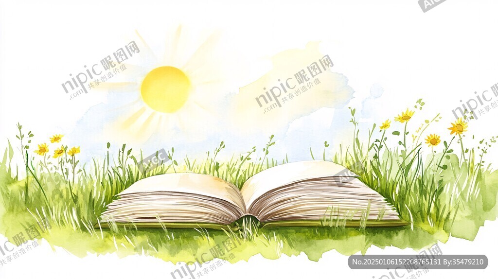 手绘草木图书插画