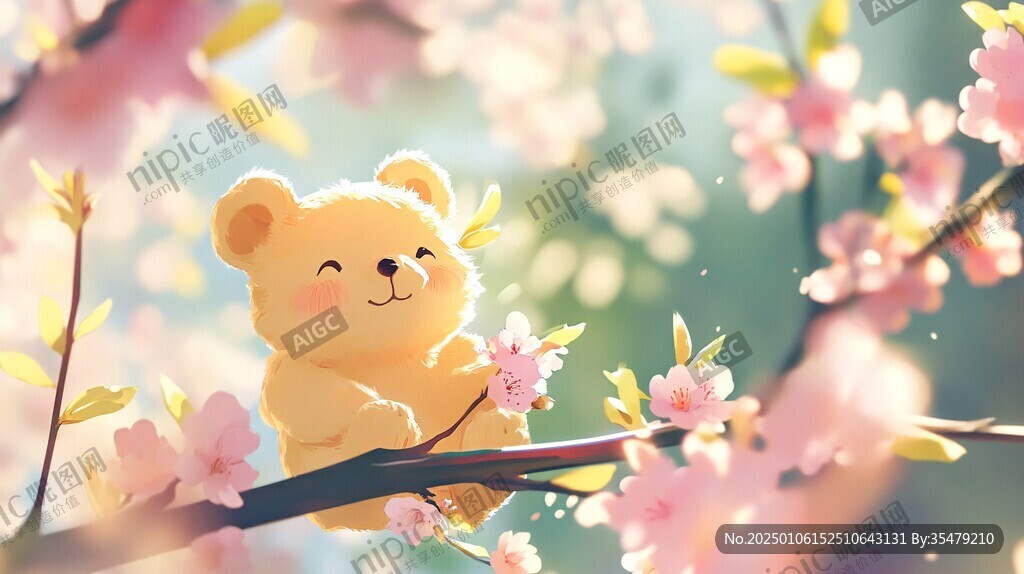 小熊春游
