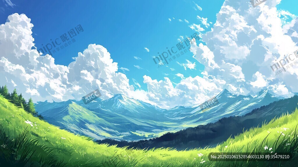宽屏风景画