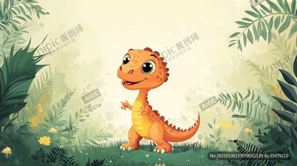 恐龙户外插画
