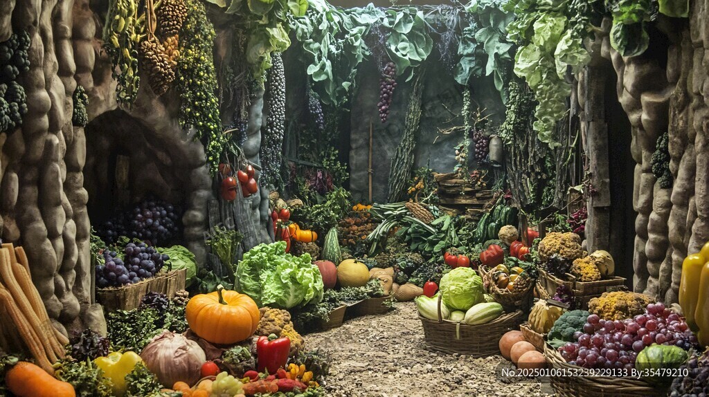 水果店绿植背景