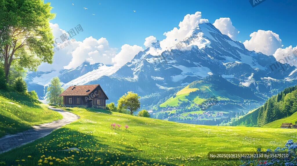 宽屏风景画