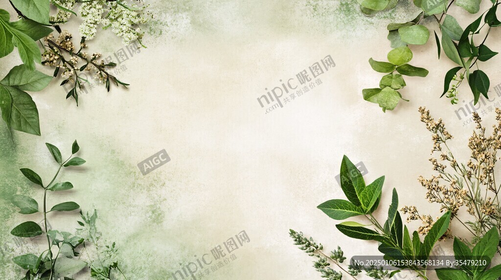草本植物唯美背景