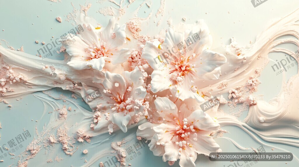 3d立体唯美花卉