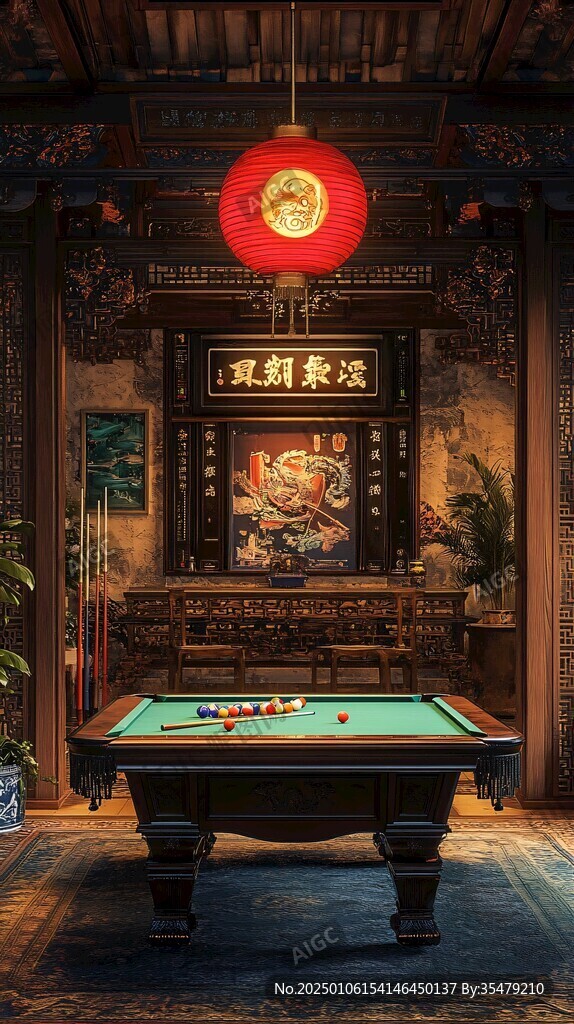 清朝台球室