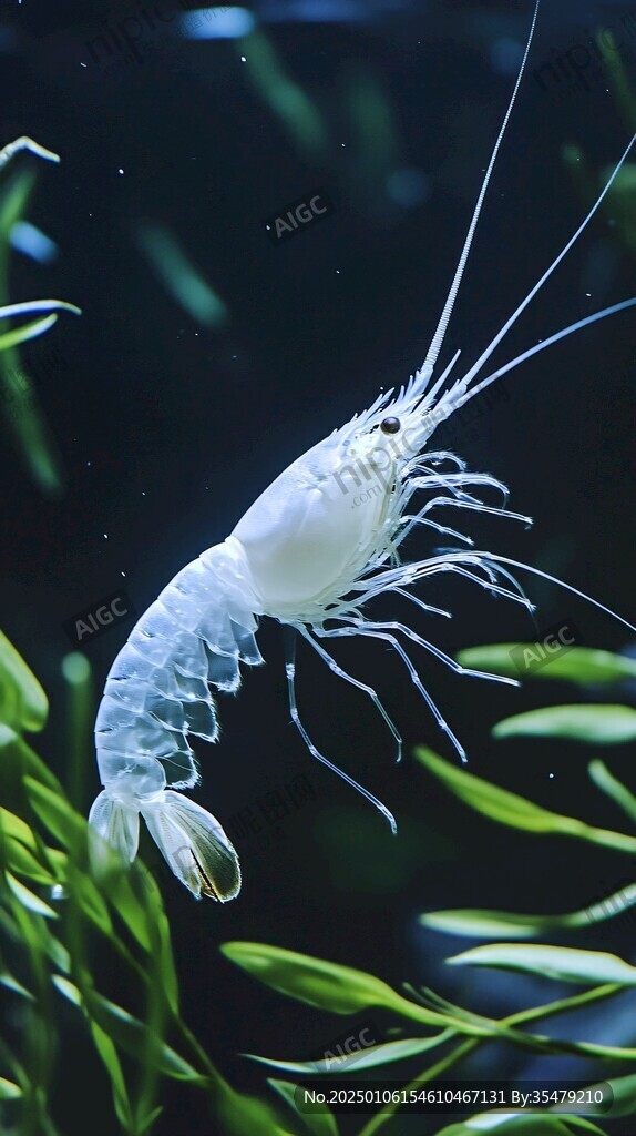 游动的虾