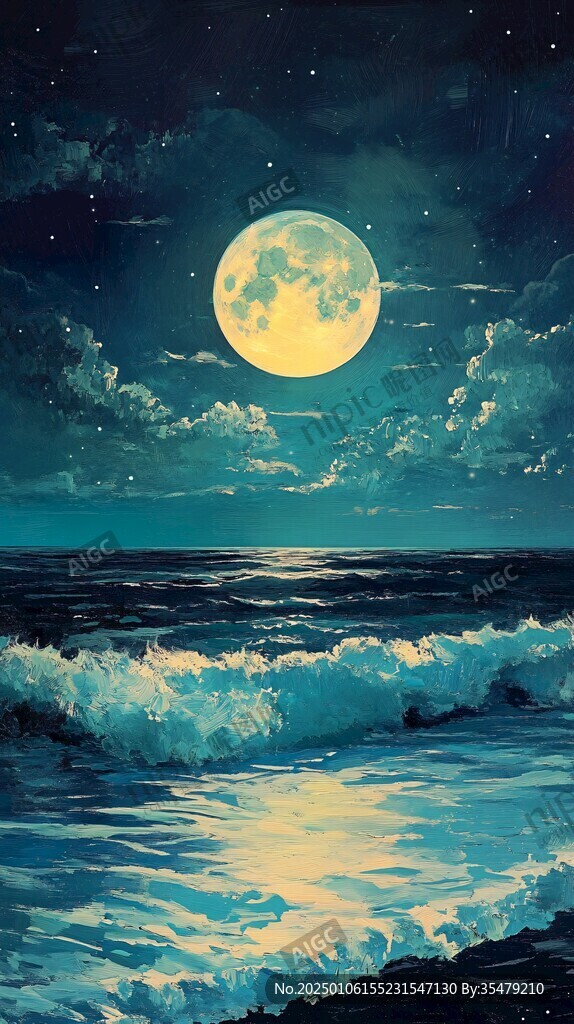 蓝月夜梦幻唯美奇幻