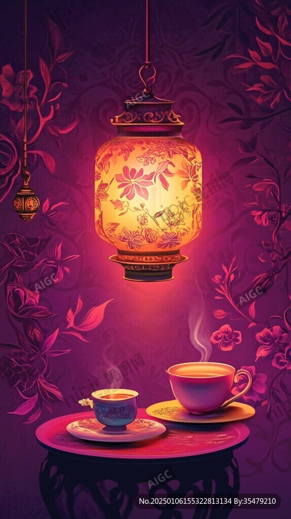 茶楼插画