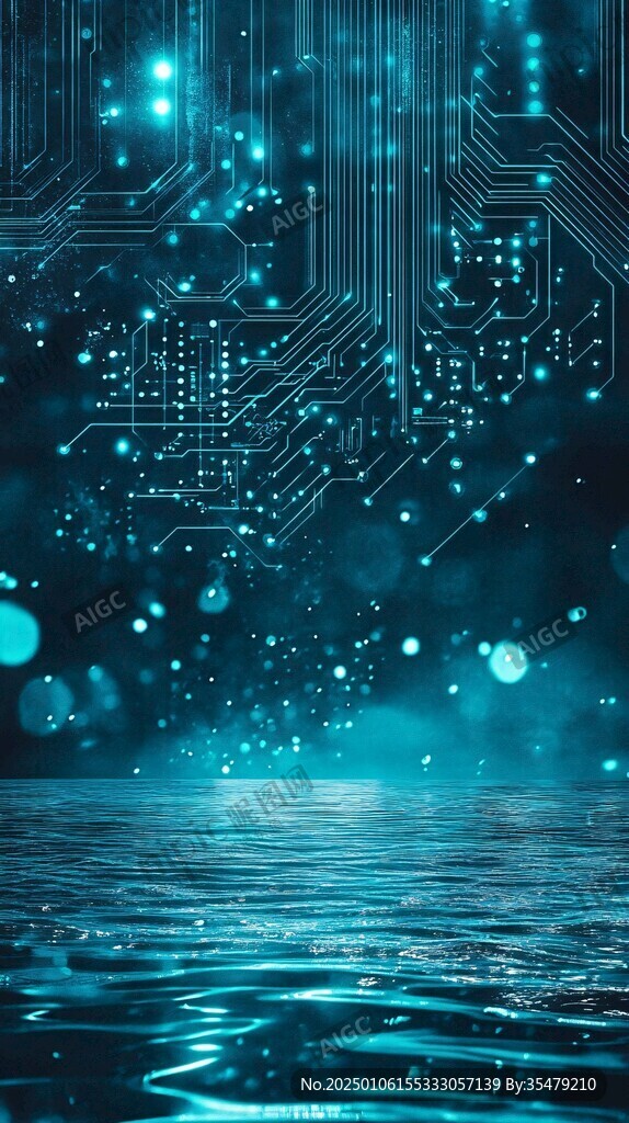 蓝色科技渐变背景数码