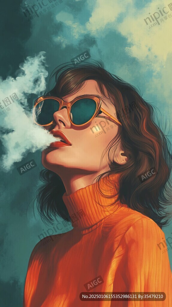 高级感女插画