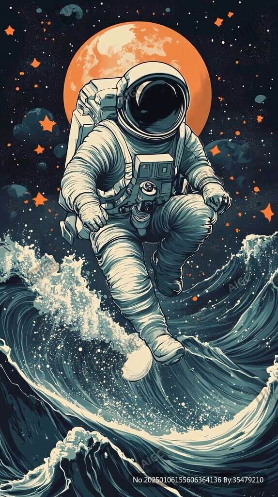宇航员插画