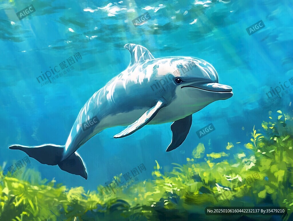 海豚立体画设计