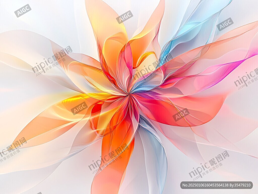 多彩曲线唯美高雅形状