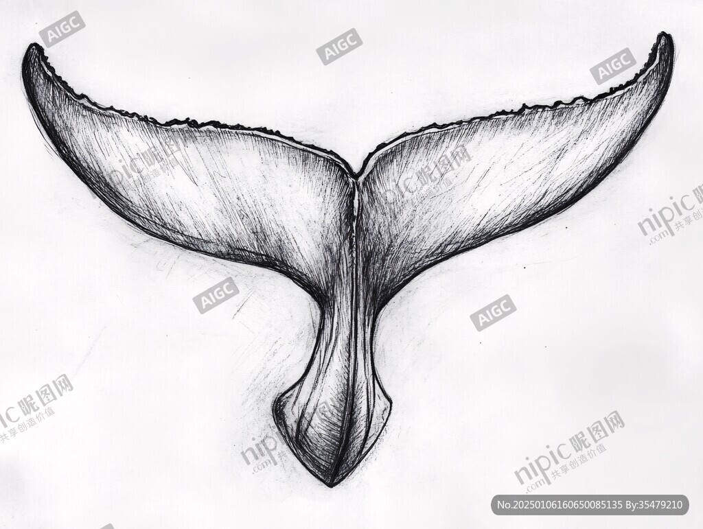 鲸鱼黑白简约风格挂画