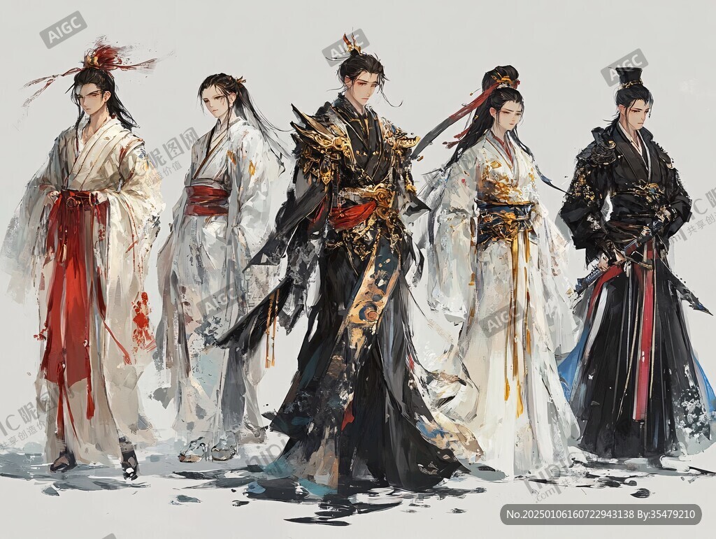 四大美男插画