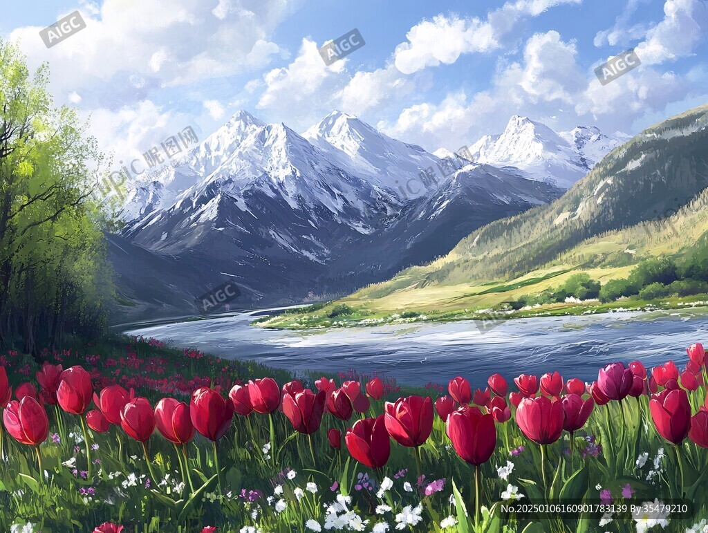 宽屏风景画