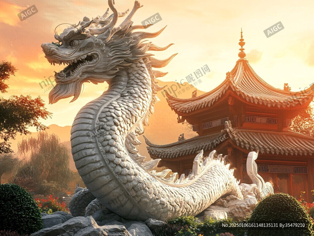 高清龙雕塑