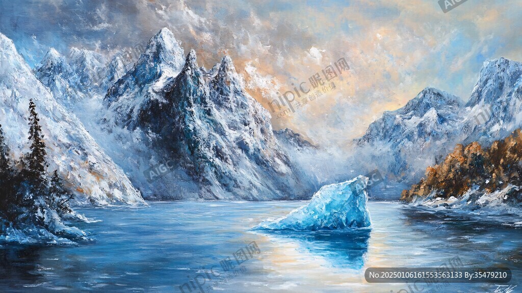 雪峰油画