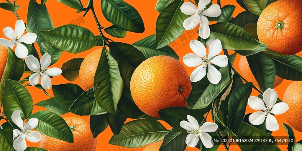 砂糖橘插画设计