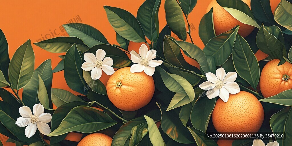 砂糖橘插画设计