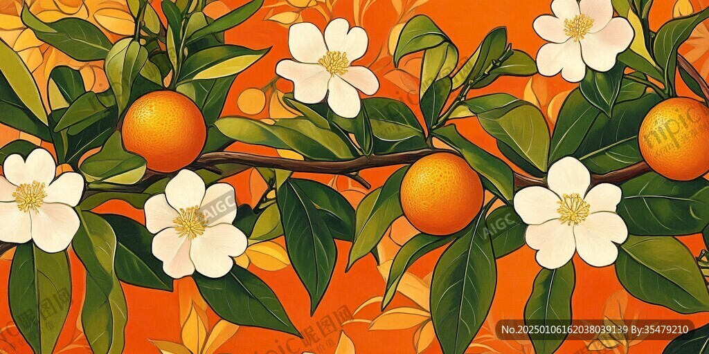 砂糖橘插画设计