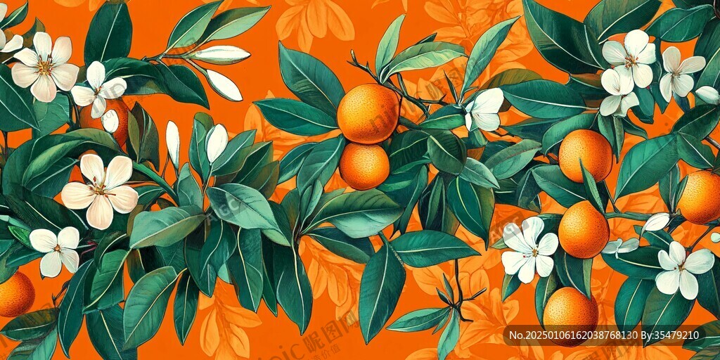 砂糖橘插画设计