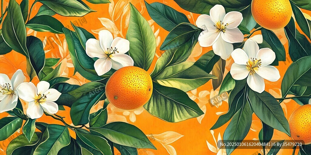 砂糖橘插画设计
