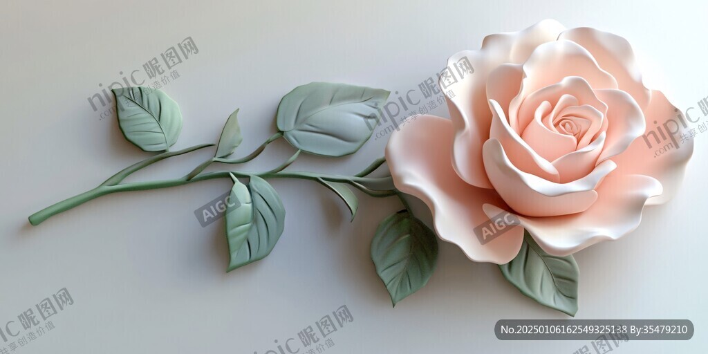 3d玫瑰花