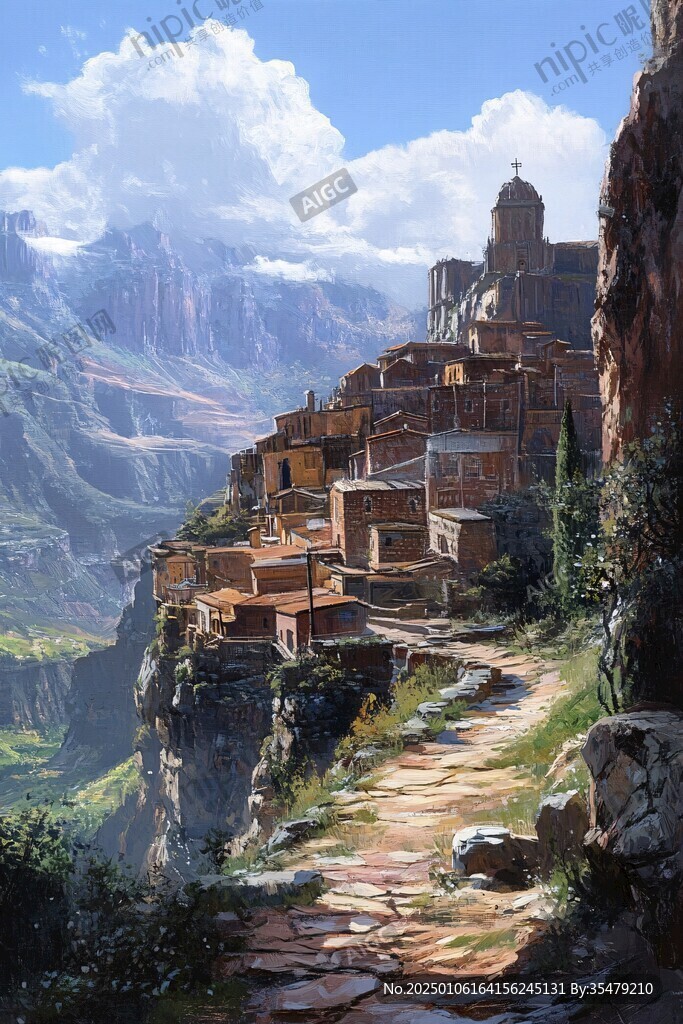 风景厚涂