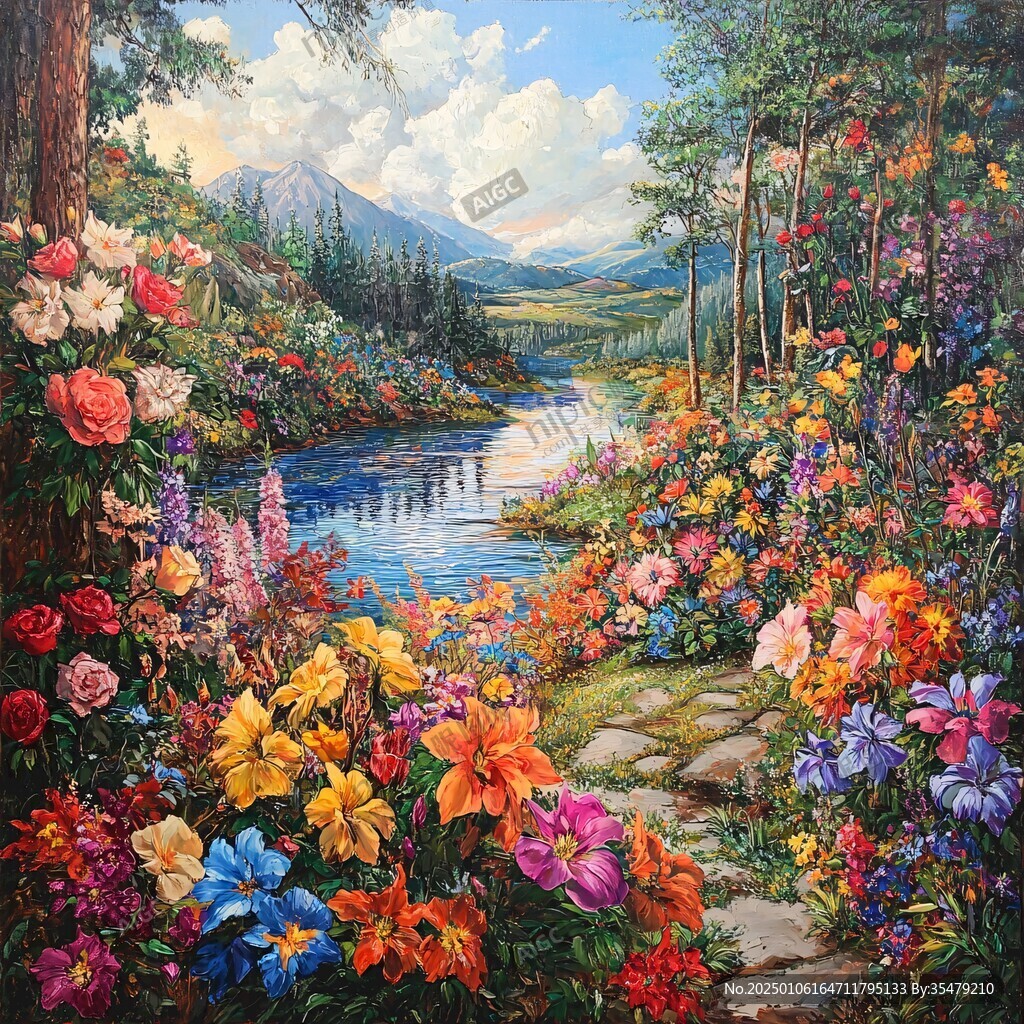 美丽风景油画