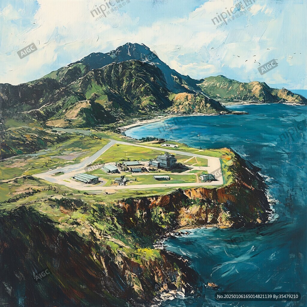 海岛油画