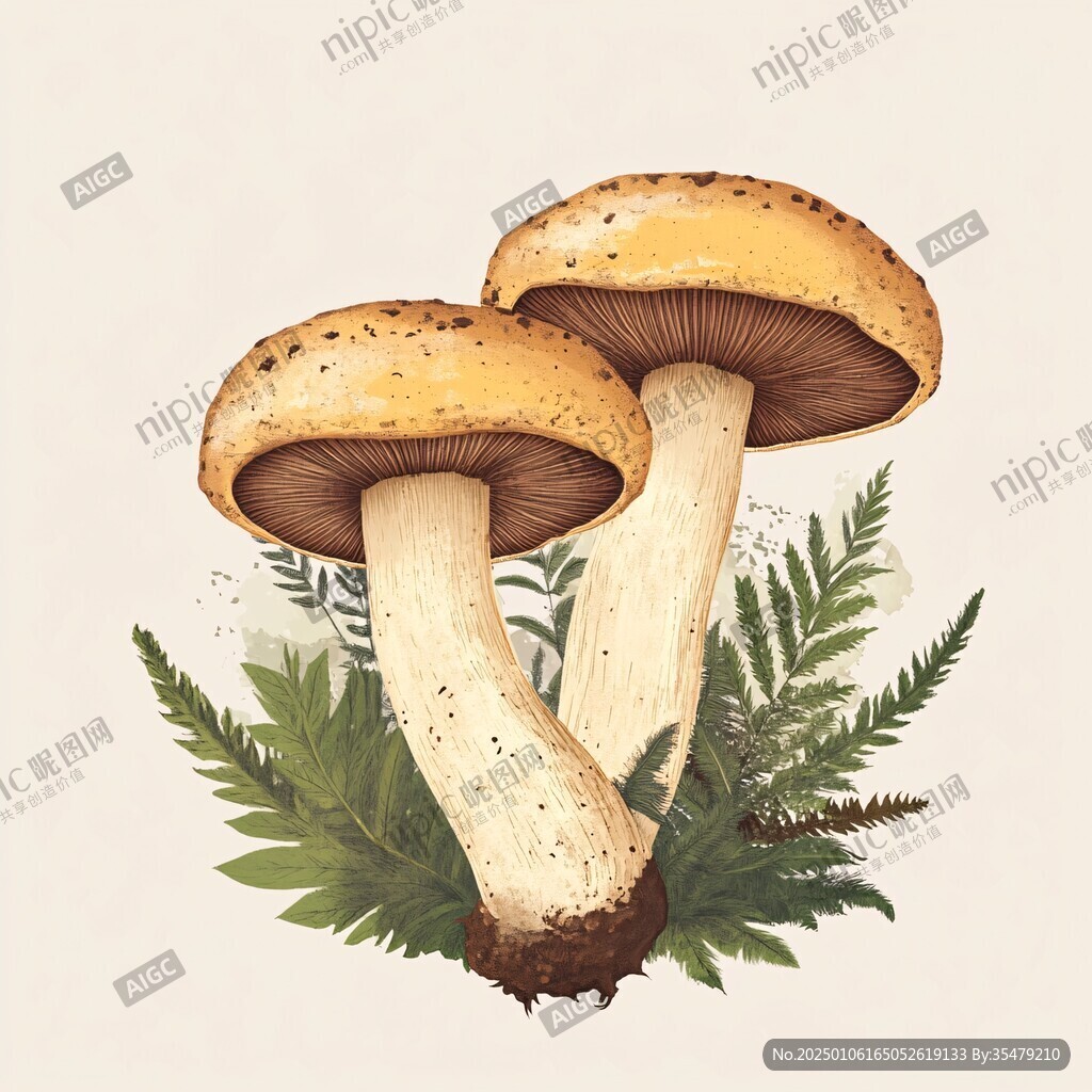野生菌插画