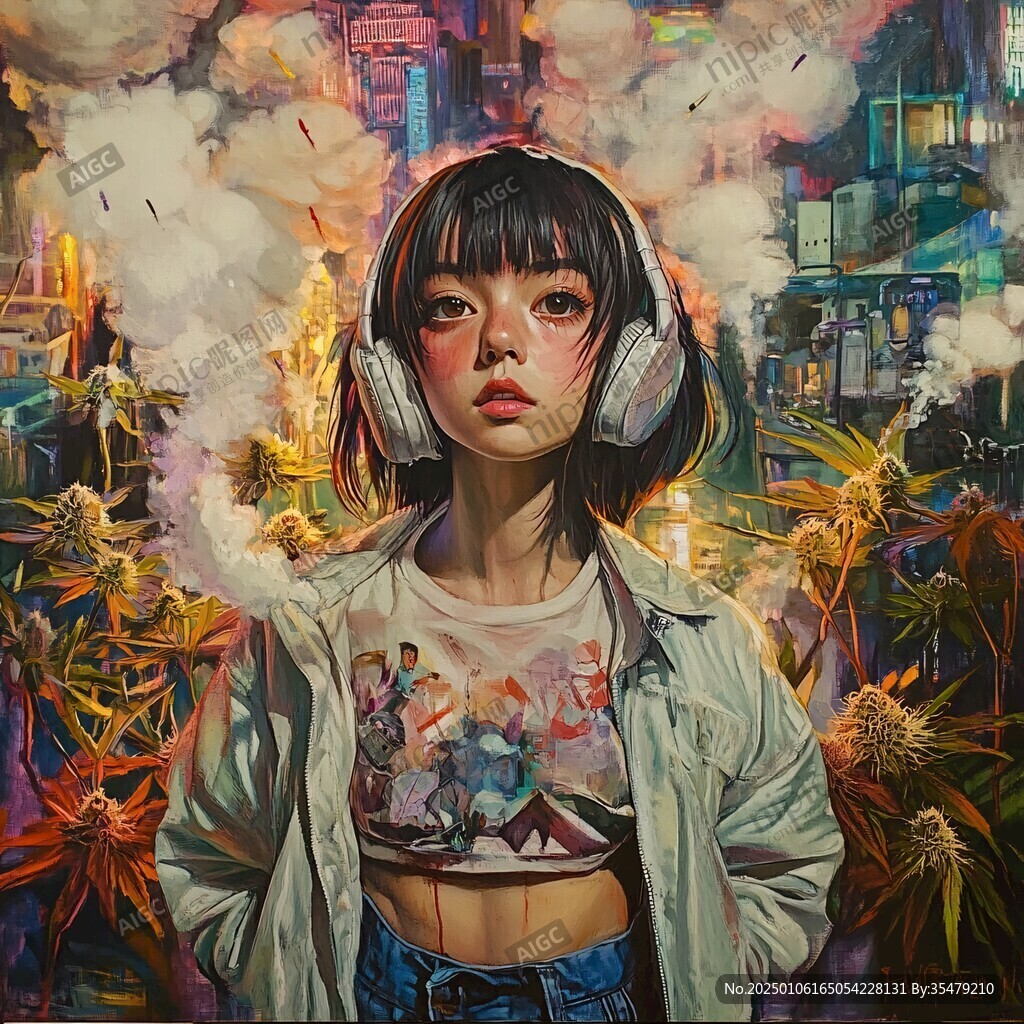 赛博朋克装饰画