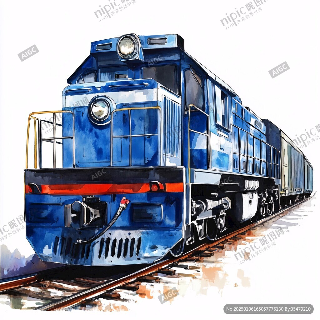 手绘火车厢
