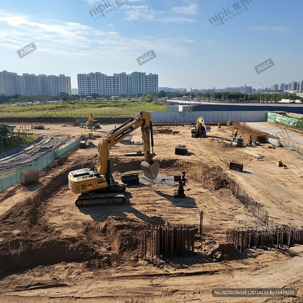 场馆施工建设工地现场