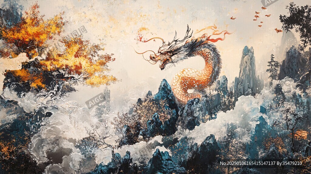 龙年横版插画