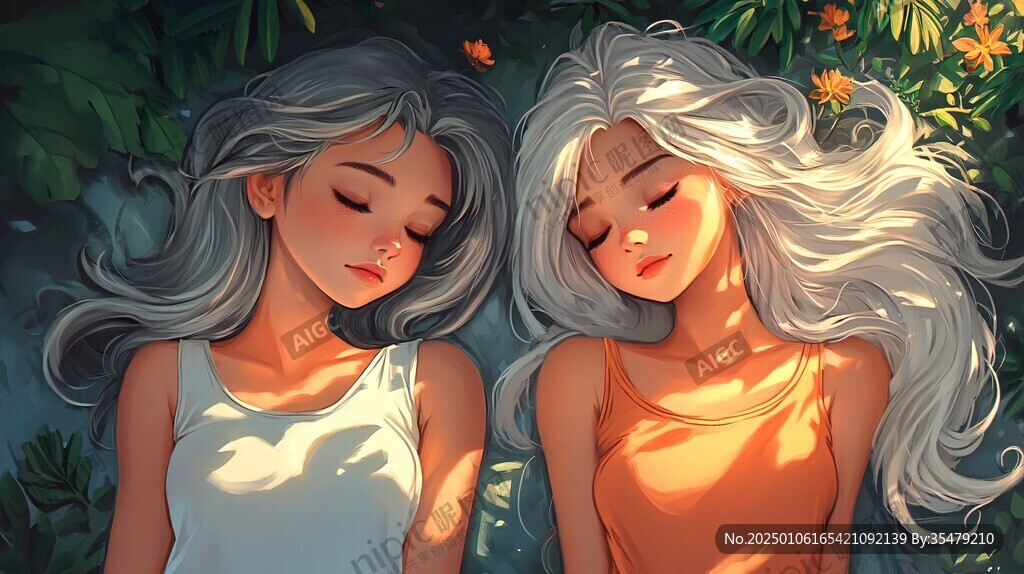 闺蜜插画