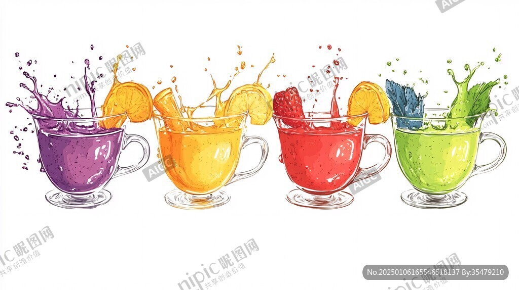 果汁系列插画