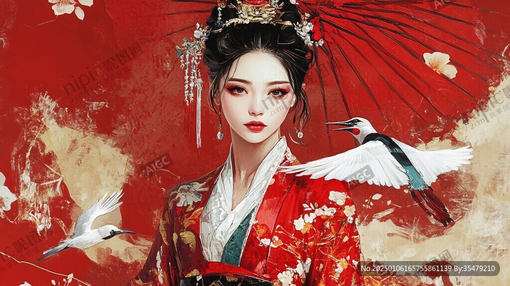 古风嫁衣美女