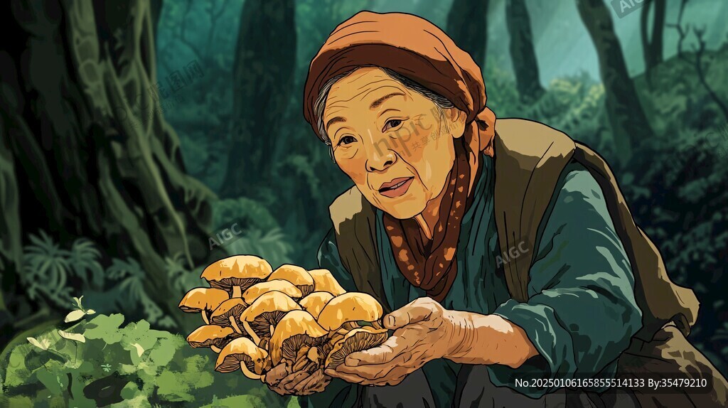 玛卡包装插画