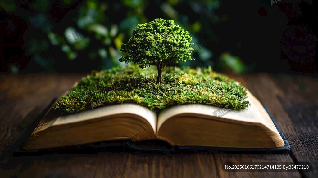 植物书本背景