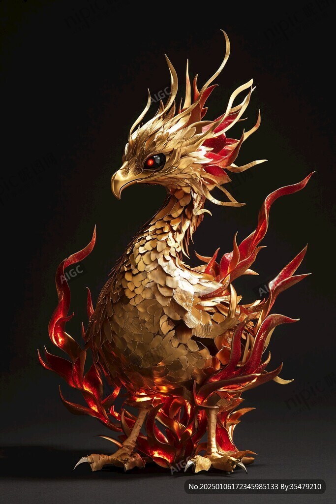 金漆神兽朱雀