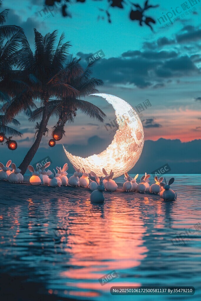 蓝月夜梦幻唯美奇幻