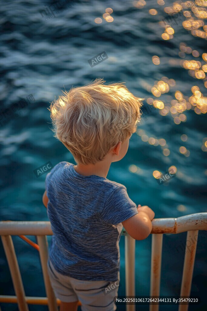 星辰大海男孩背影