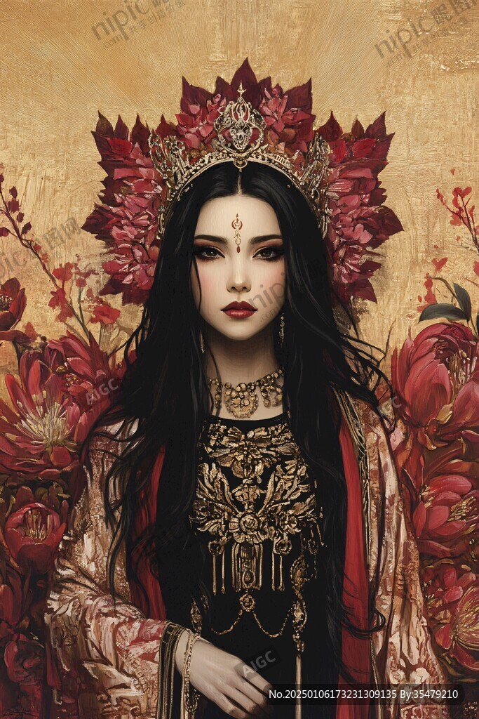 维吾尔美女插画