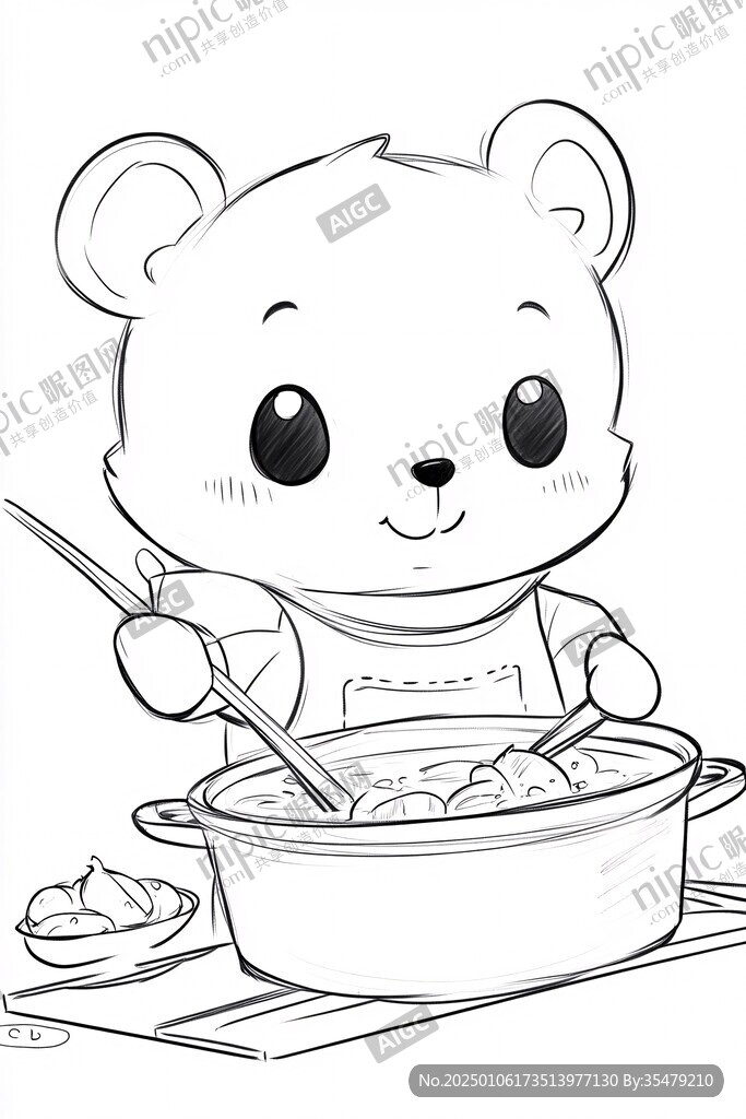 卡通鼠做汤丸
