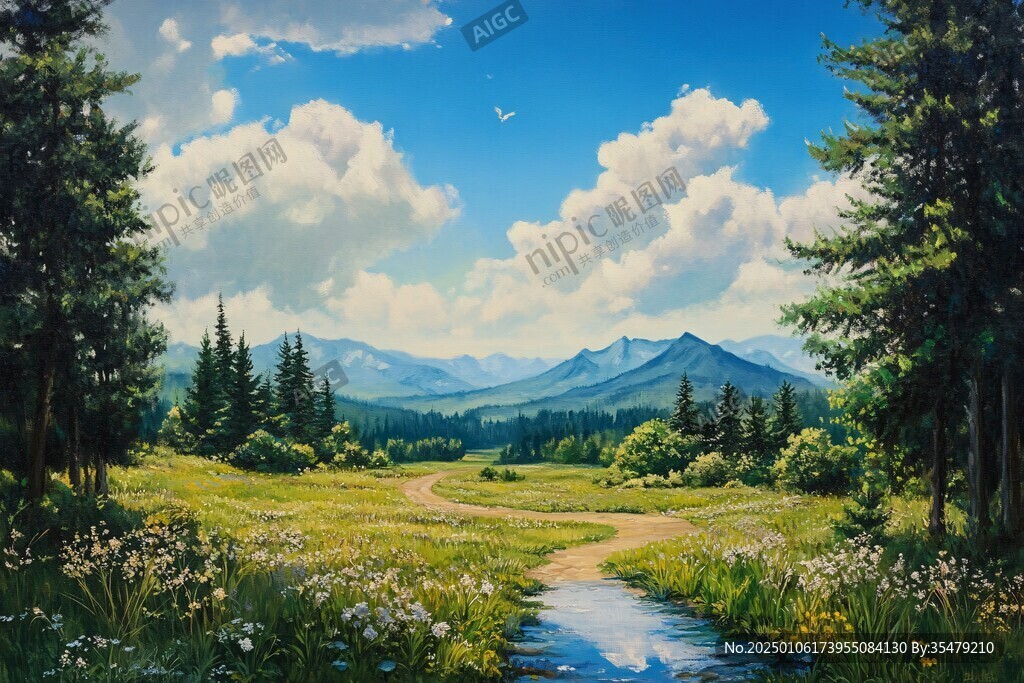 宽屏风景画