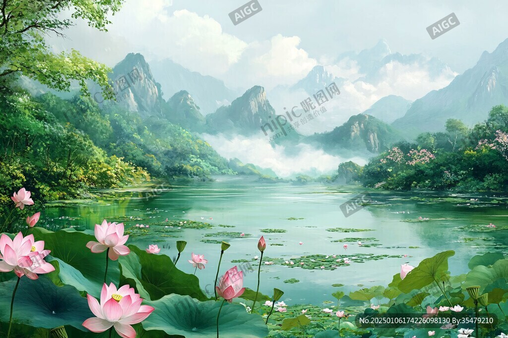 山水画合成图