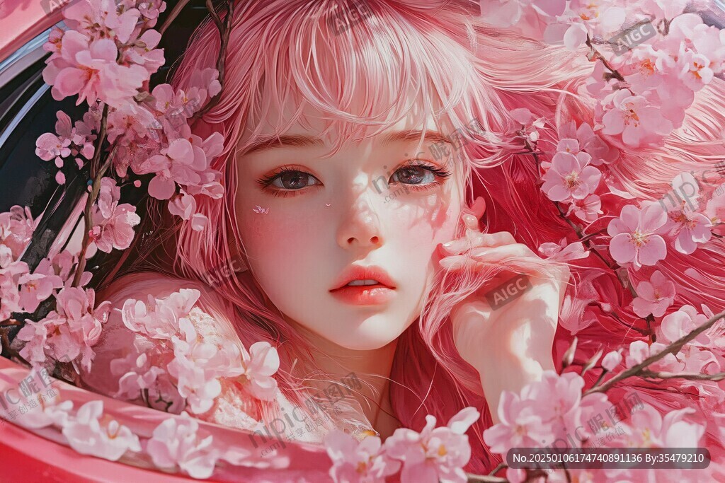 粉色头发少女